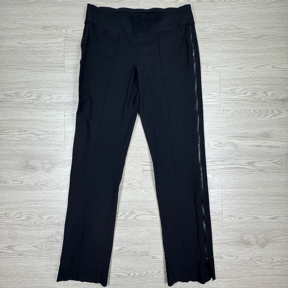 Jofit Women's Golf Pants Black Stretch Side Zip‎ Leg Athletic Trousers Medium